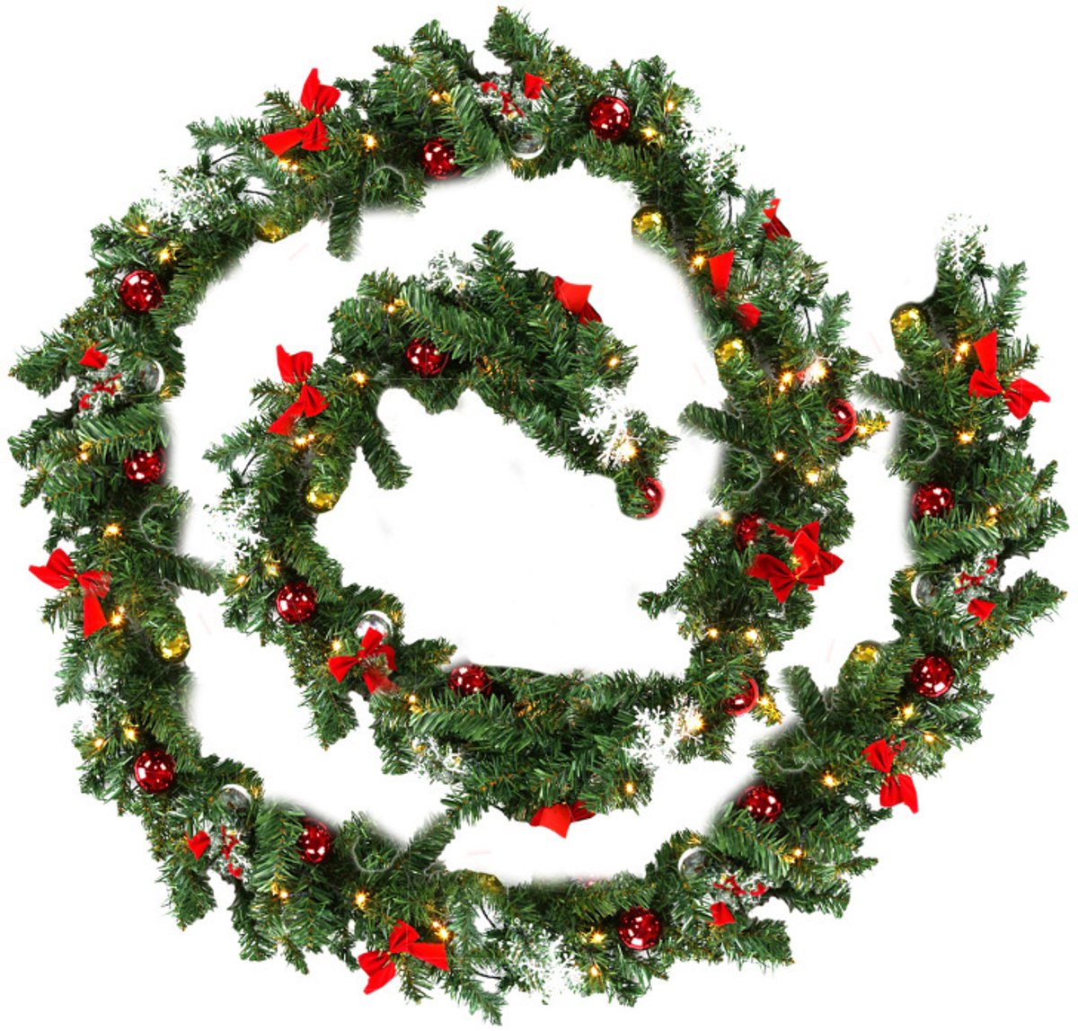 Kerstguirlande 5M Guirlande met verlichting Zwaardere kwaliteit Guirlande Kerstverlichting Kerstversiering mit 100 lEDs