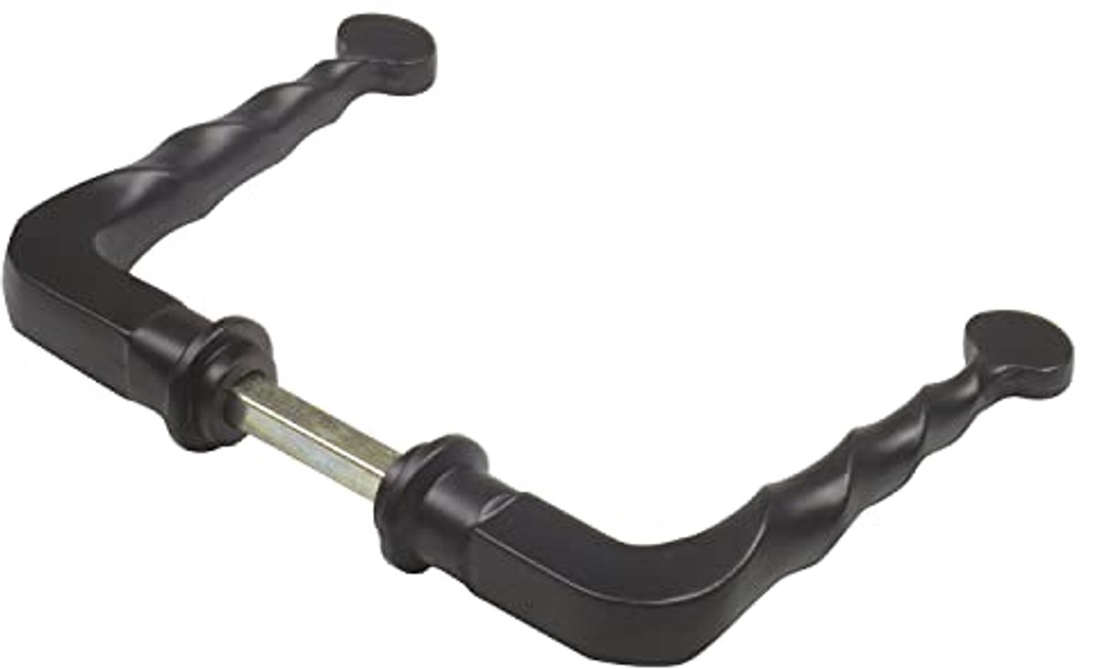 Set van 2 decoratieve handgrepen voor hekken of tuinpoorten - rozet Ø 19 mm - handvat 114 