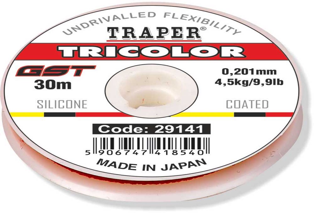 Traper Fly Gst Tricolor Vliegvissnoer 30 M Transparant 0.201 mm