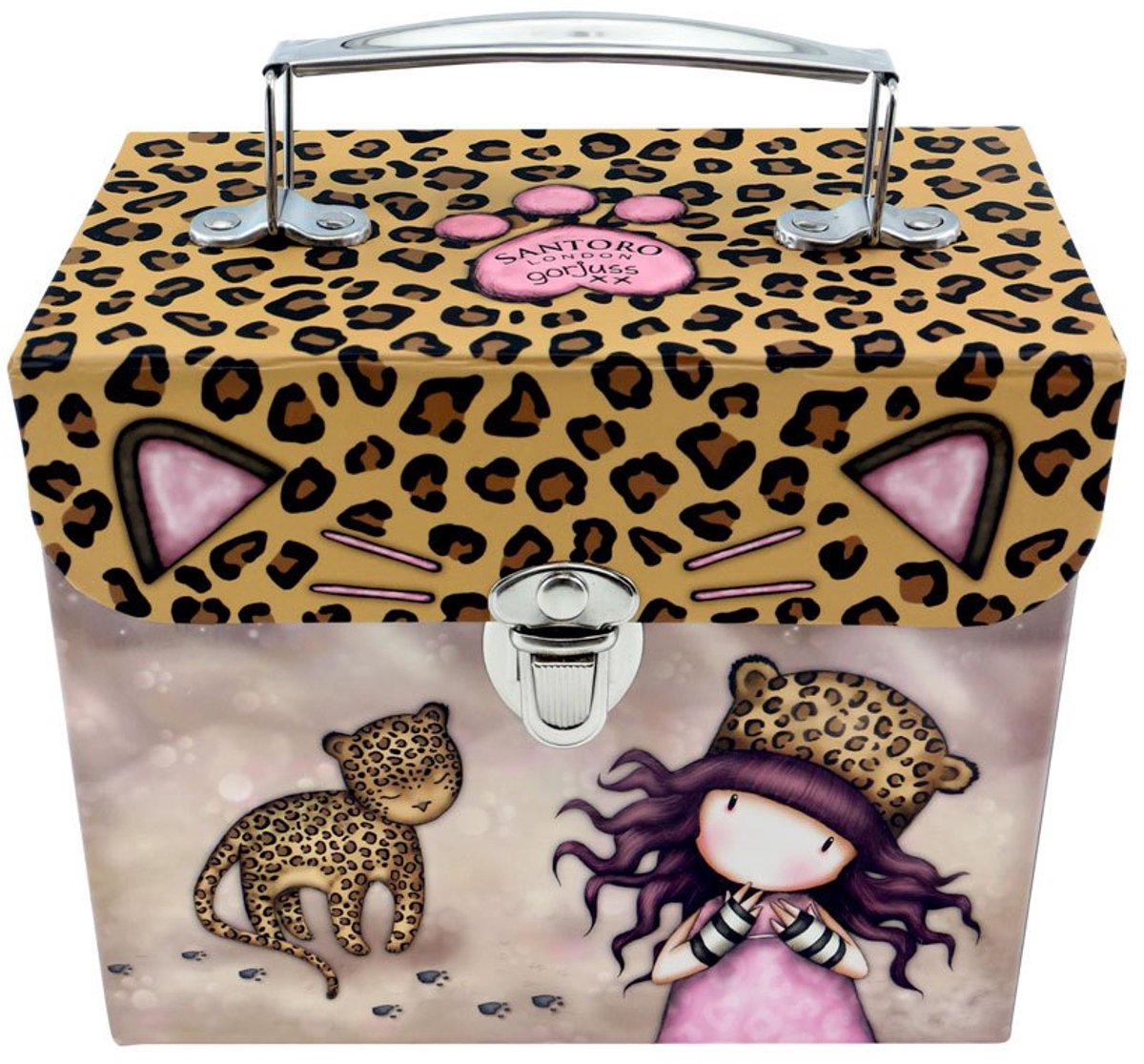 Opbergbak Gorjuss Purrrrrfect love Karton (16 x 13,4 x 9 cm)