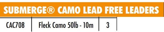 Fox Edges Submerge Camouflage Lead Free Woven Leader - 40lb - 10m - Camouflage van Fox — afbeelding 2