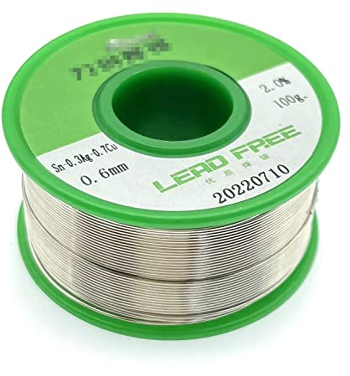 Loodvrije soldeerdraad 0,6 mm - 100 g rol met colofoniumkern