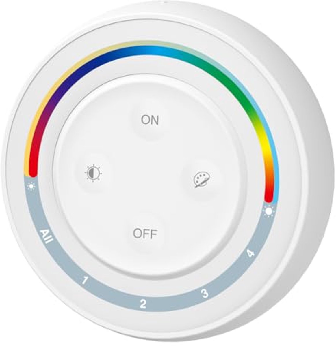 4-zone RGB+CCT regenboog afstandsbediening voor LED verlichting en stripcontrollers