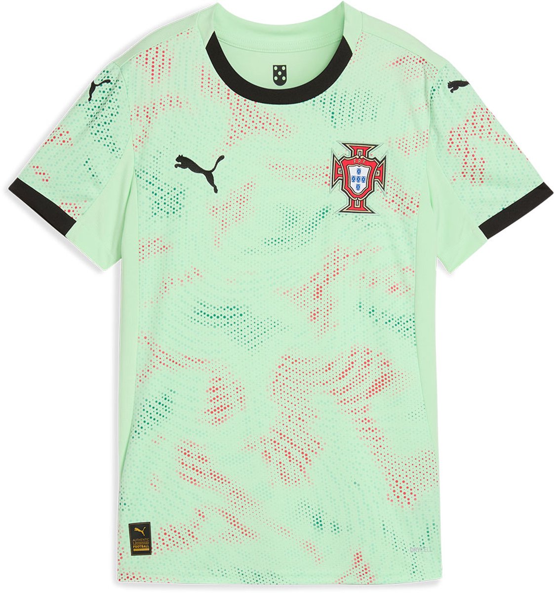 Puma Fpf Portugal Replica 2025 Weg Dames T-shirt Met Korte Mouwen Groen XL Vrouw