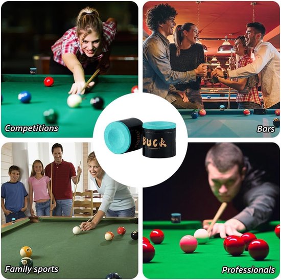 Antislip Snookerkrijt Set voor Pool Cue - Verbeter Grip voor Professionele en Thuisgebruikers — afbeelding 2