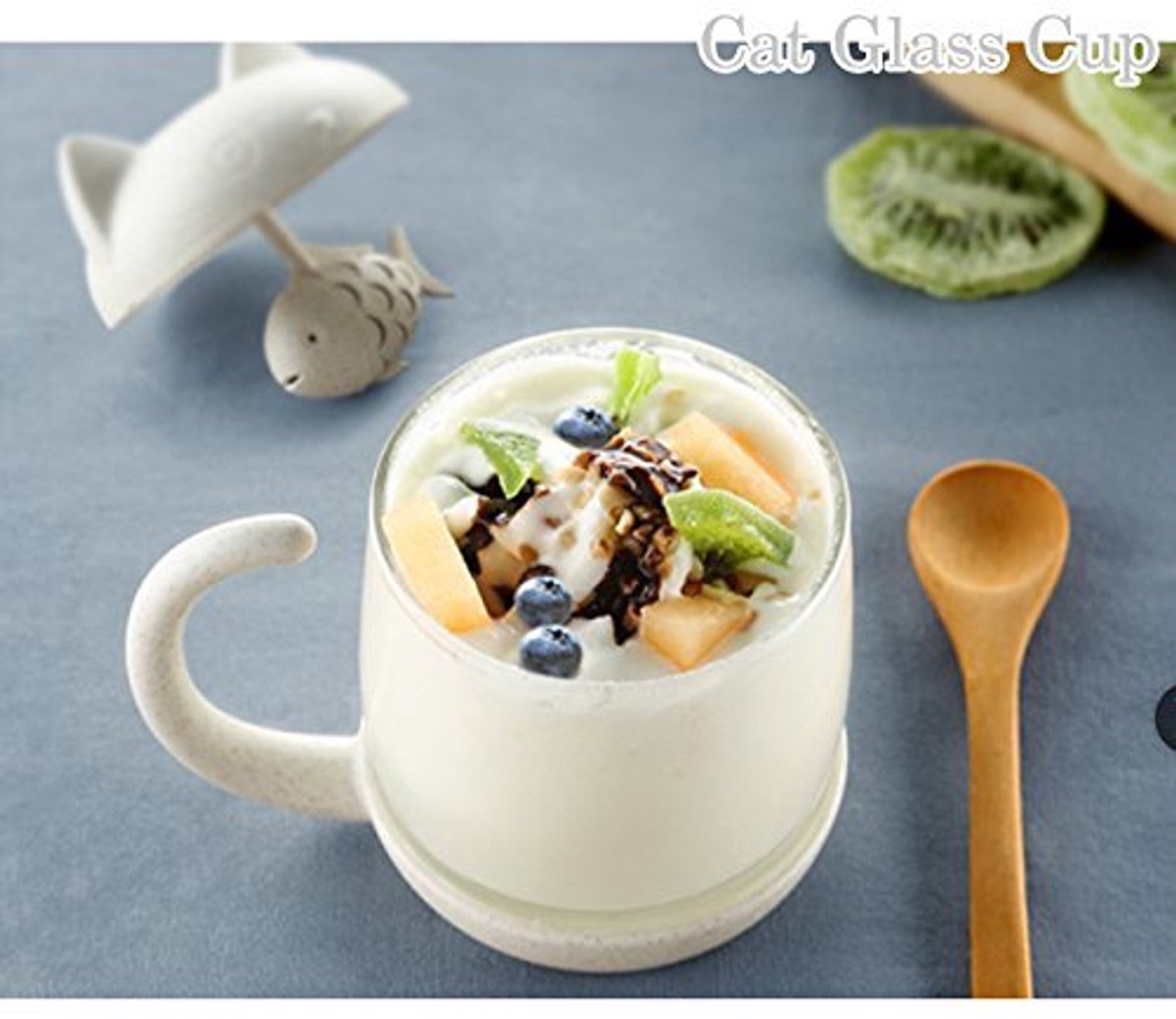 Glazen theebeker met vis thee infuser en zeef, 250 ml — cadeau in Kookcadeaus - foto 6