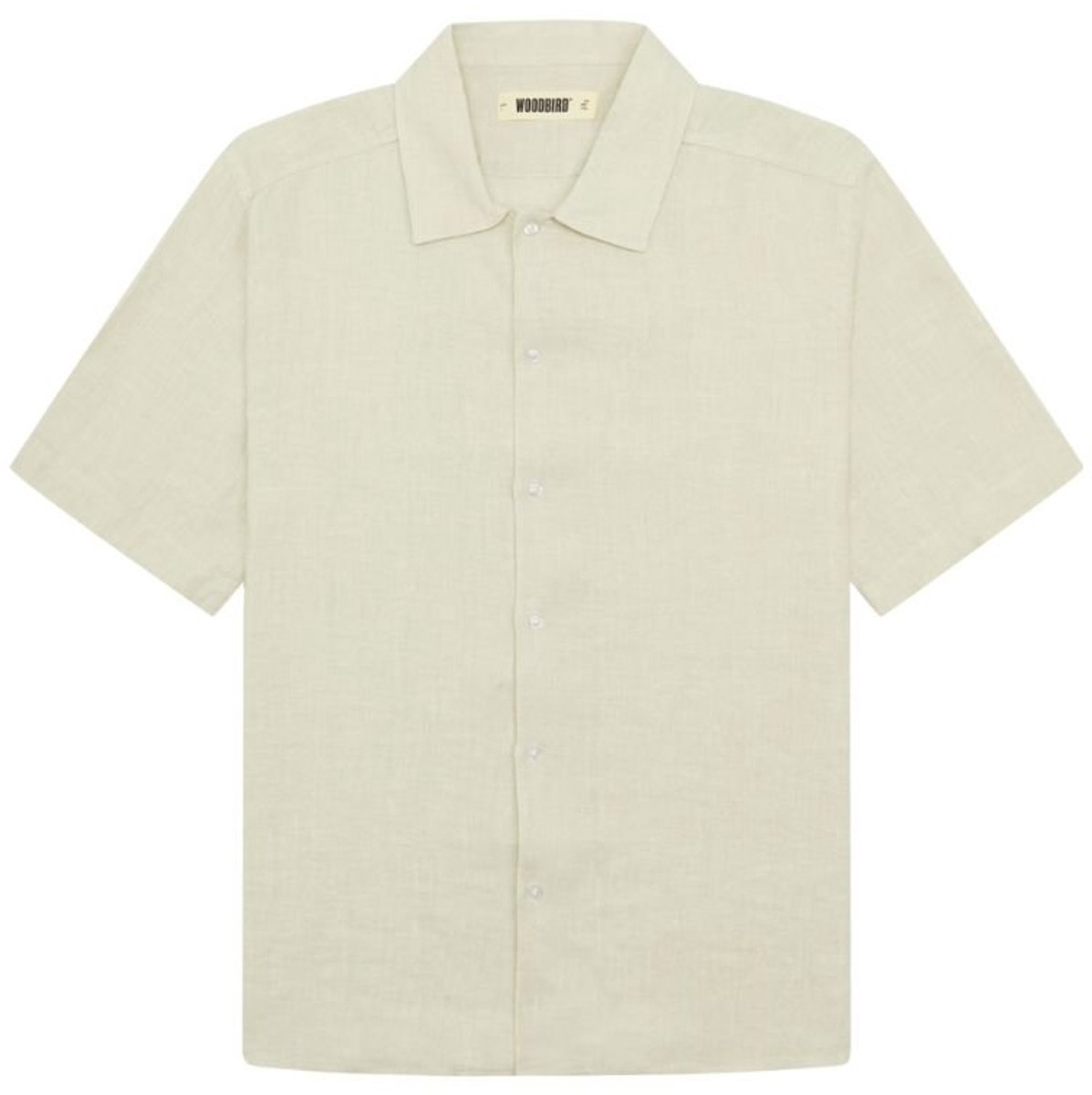 Woodbird Mens Banks Linen Shirt Creme