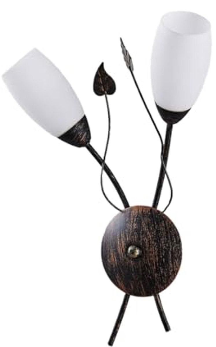 Antieke Wandlamp in Bruin van Glas voor Woonkamer en Eetkamer