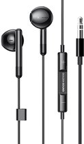 Golden Sound bedrade oordopjes - Oordopjes met draad en microfoon - Jack 3.5mm aansluiting - Zwart