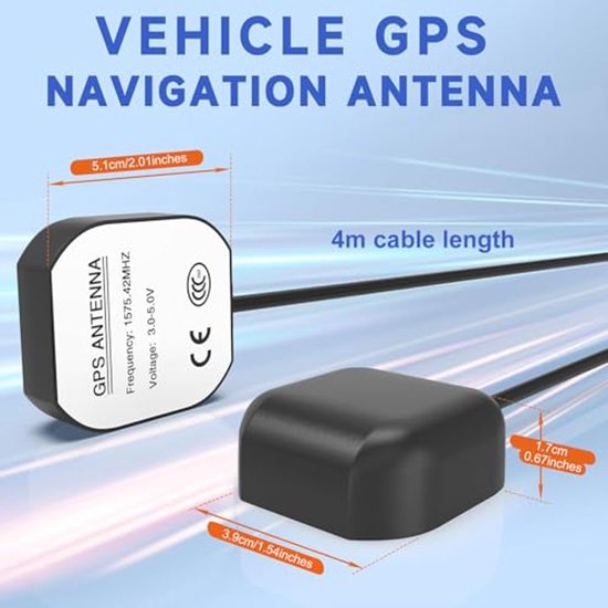 Superbat Antenne de Navigation GPS magnétique Active étanche, avec 3m 9