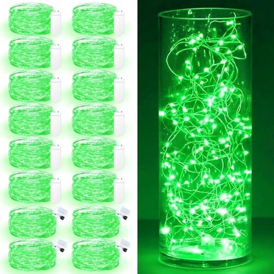 Groene LED Lichtketting 16 Stuks 1m - Waterdichte Sfeerverlichting voor