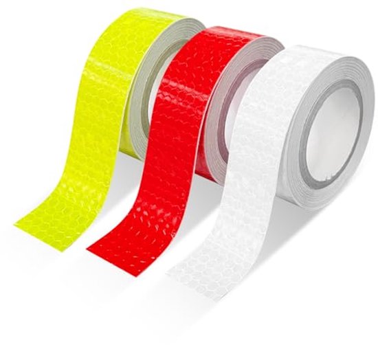 Ruban Tape réfléchissant, 3 rouleaux (4,5 m x 25 mm), étanche, pour vélo, casque, Cartables et Vêtements