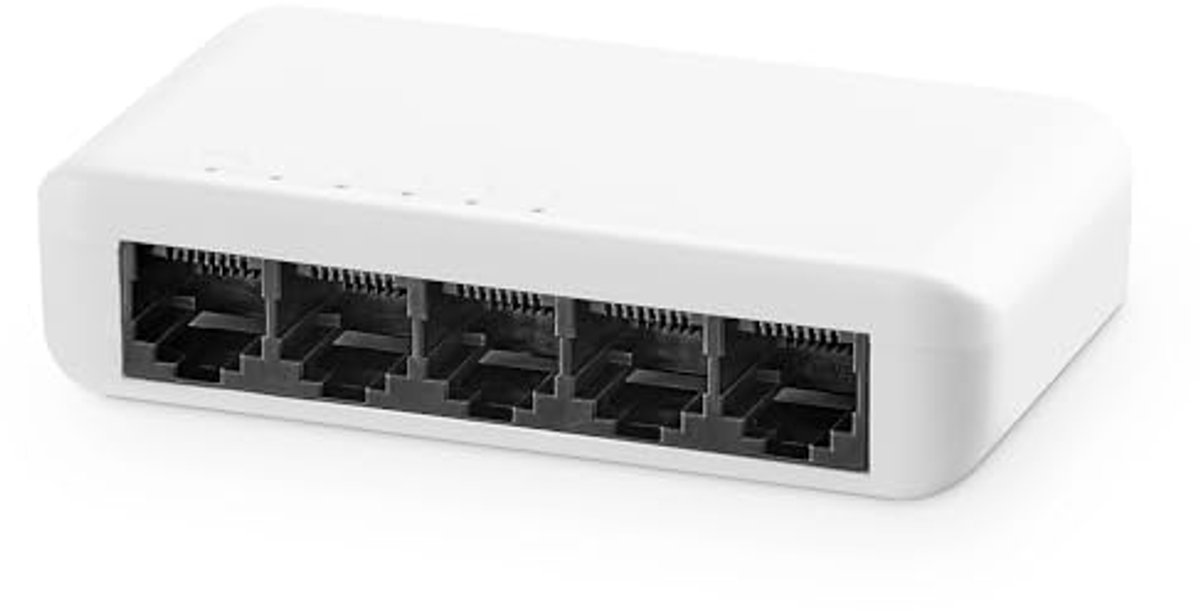 5-poorts Gigabit Ethernet Switch met 4 x 100/1000 Mbps poorten en 1 Gigabit uplink voor thuis en kantoor