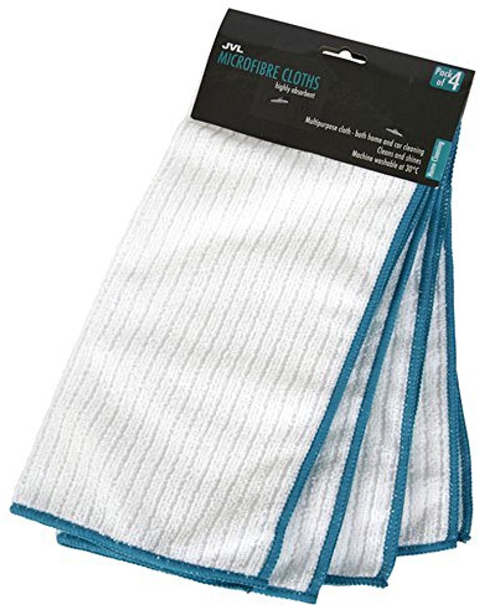 Microvezeldoek Set voor Auto en Fiets - 30 x 0,5 x 30 cm, 4 Stuks