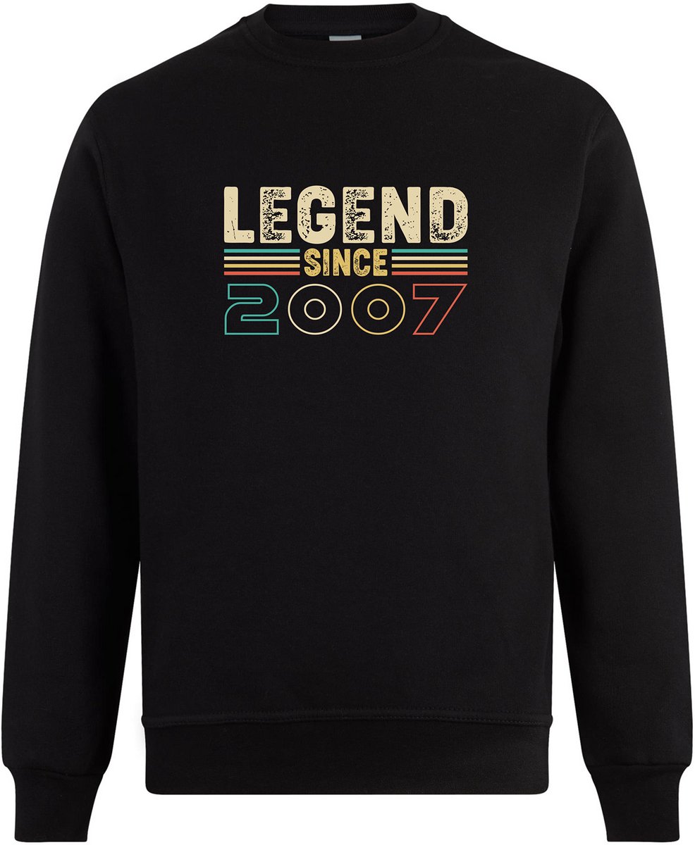 Legend Since 2007 Trui - Cadeau - 18e Verjaardag - Feest - 18 jaar cadeau’s - Verjaardag - Gift - 18 Jaar Trui - Verjaardag cadeau - Cadeau - 18+ - Maat M