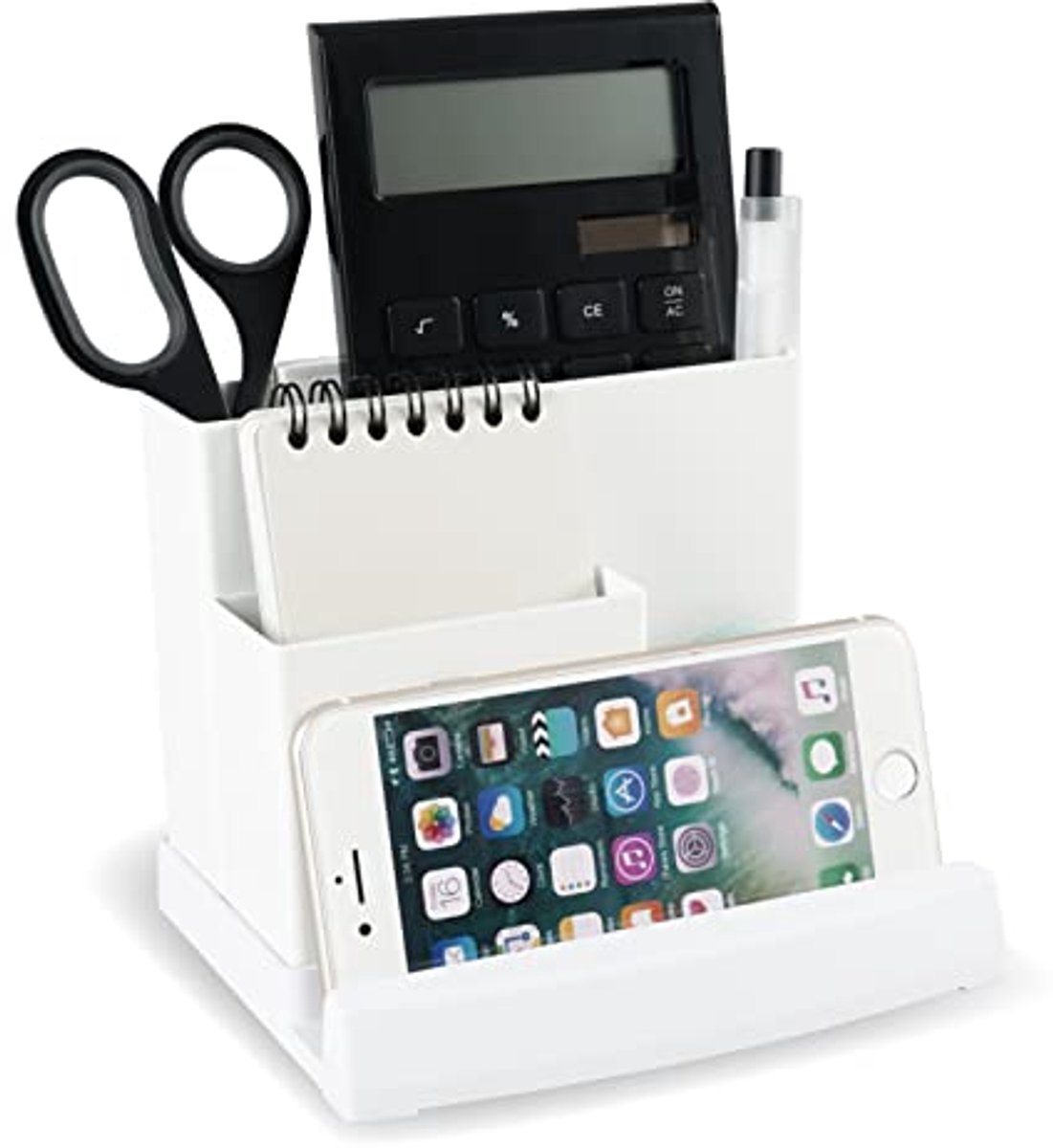 Bureau Organizer Stalen Opslag Pen Houder Wit