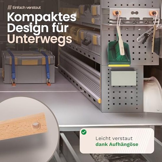 Veeggarnituur set met lange steel - Outdoor veegset kunststof groen geel van Merkloos	 — afbeelding 4