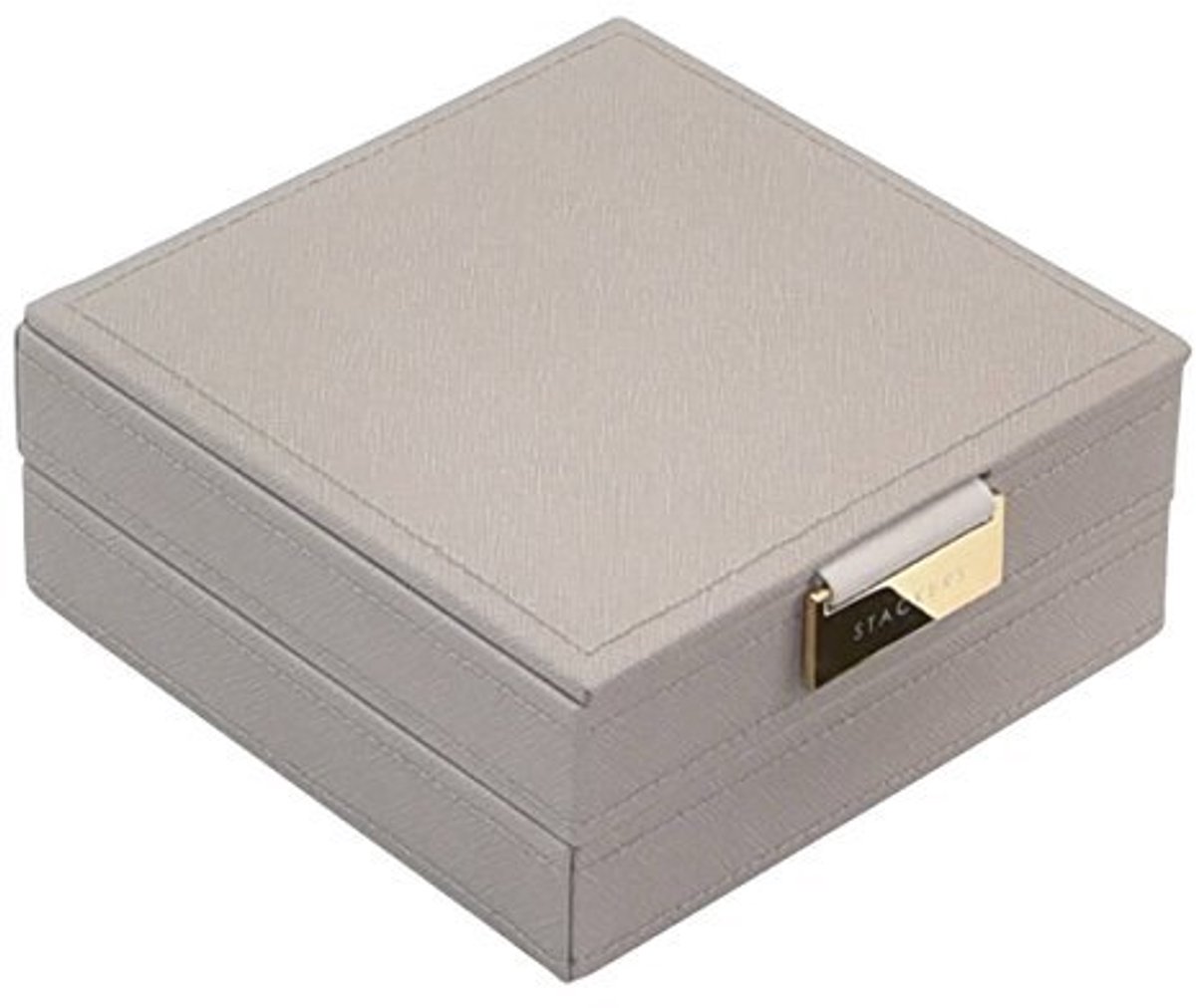 Set van 2 Taupe Charm Sieradendozen met Champagne Gouden Accentuering