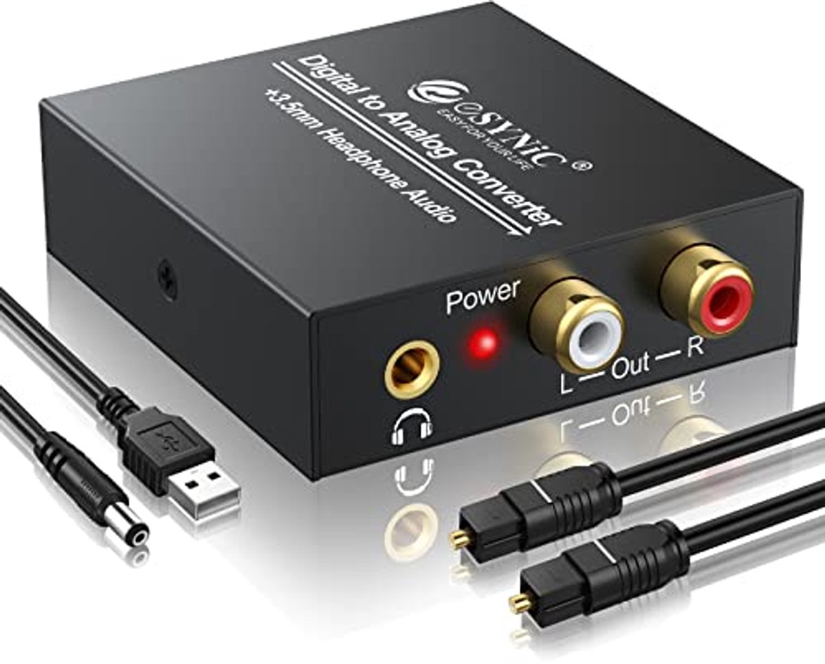 Optische naar RCA-converter - Digitale naar Analoge Audio Converter voor PS3, PS4, Xbox, HDTV, DVD