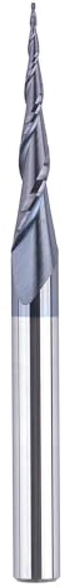 Conische kogelfrees 6 mm voor CNC-frezen - 2 fluiten met TiAlN-coating en 0,25 mm radius