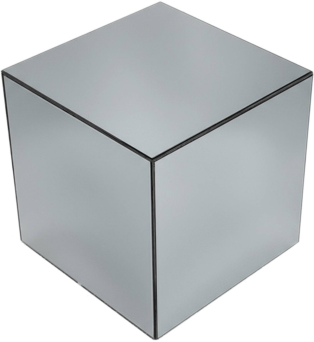 sweeek - Bijzettafel kubus spiegelglas 35cm - mirage