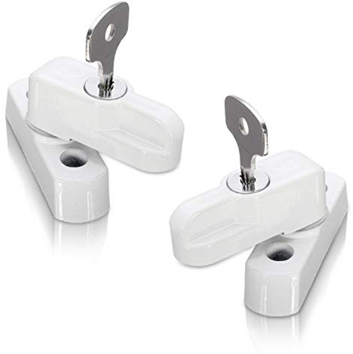 Image of 2-pack sleutelvergrendeling sjerpstoorzender voor uPVC deuren en ramen, veilige deur- en raambegrenzer