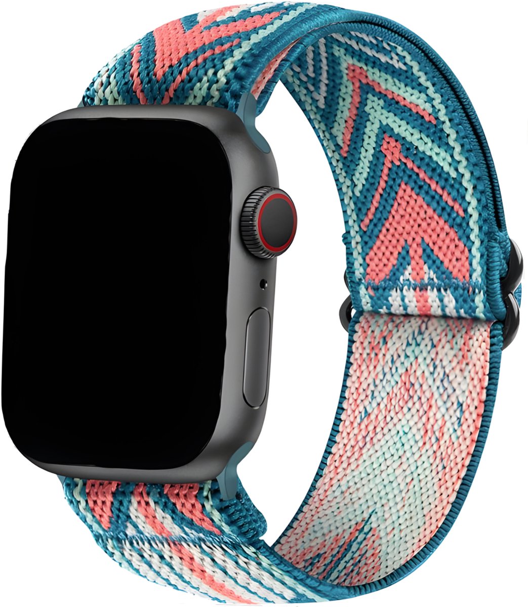 Innerlight® Nylon - Eloria - 42/44/45/46/49mm - Nylon bandje geschikt voor Apple Watch - Geschikt als Apple watch bandje voor Series 1/2/3/4/5/6/7/8/9/10/SE/Ultra