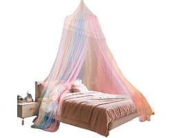 Rainbow - Klamboe Kinderkamer - Muggenwerend - Ademend Polyester - Bedtent - Sprookjestent - Meisjeskamer - Babykamer - 60x250x1250 Cm