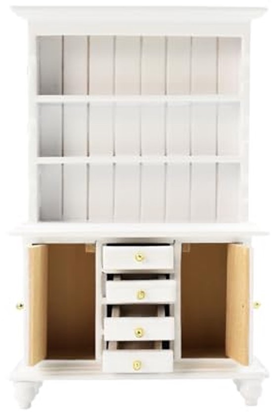 Poppenhuis Bed, Houten Miniatuur Speelgoed Meubels 1:12 Schaal voor Kinderen, Verzamelaars en Slaapkamer Decoratie
