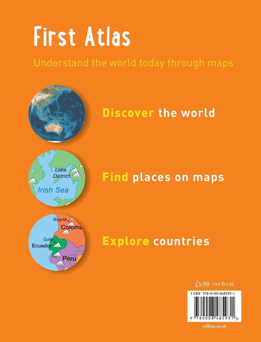 Collins School Atlases- Collins First Atlas - back cover