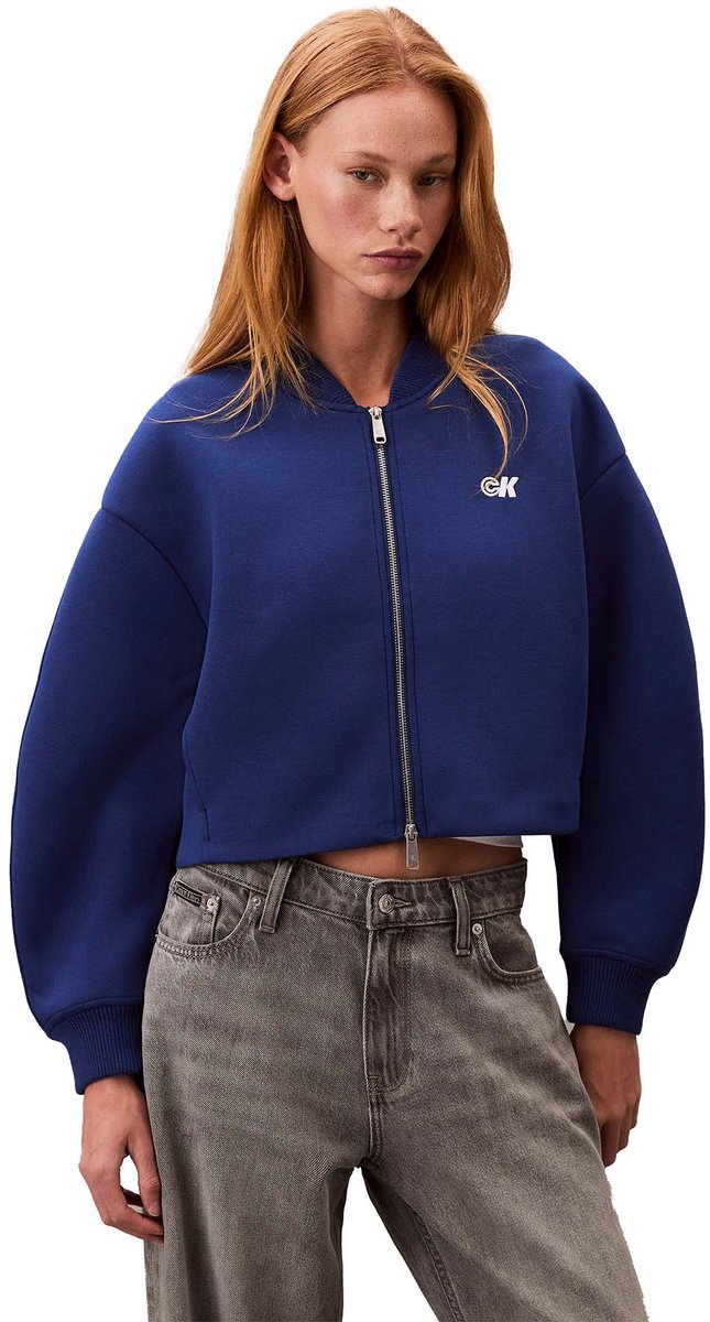 Jas Ck Jeans A- Oversized Scuba Z Fashion Wear Vrouwen Blauw