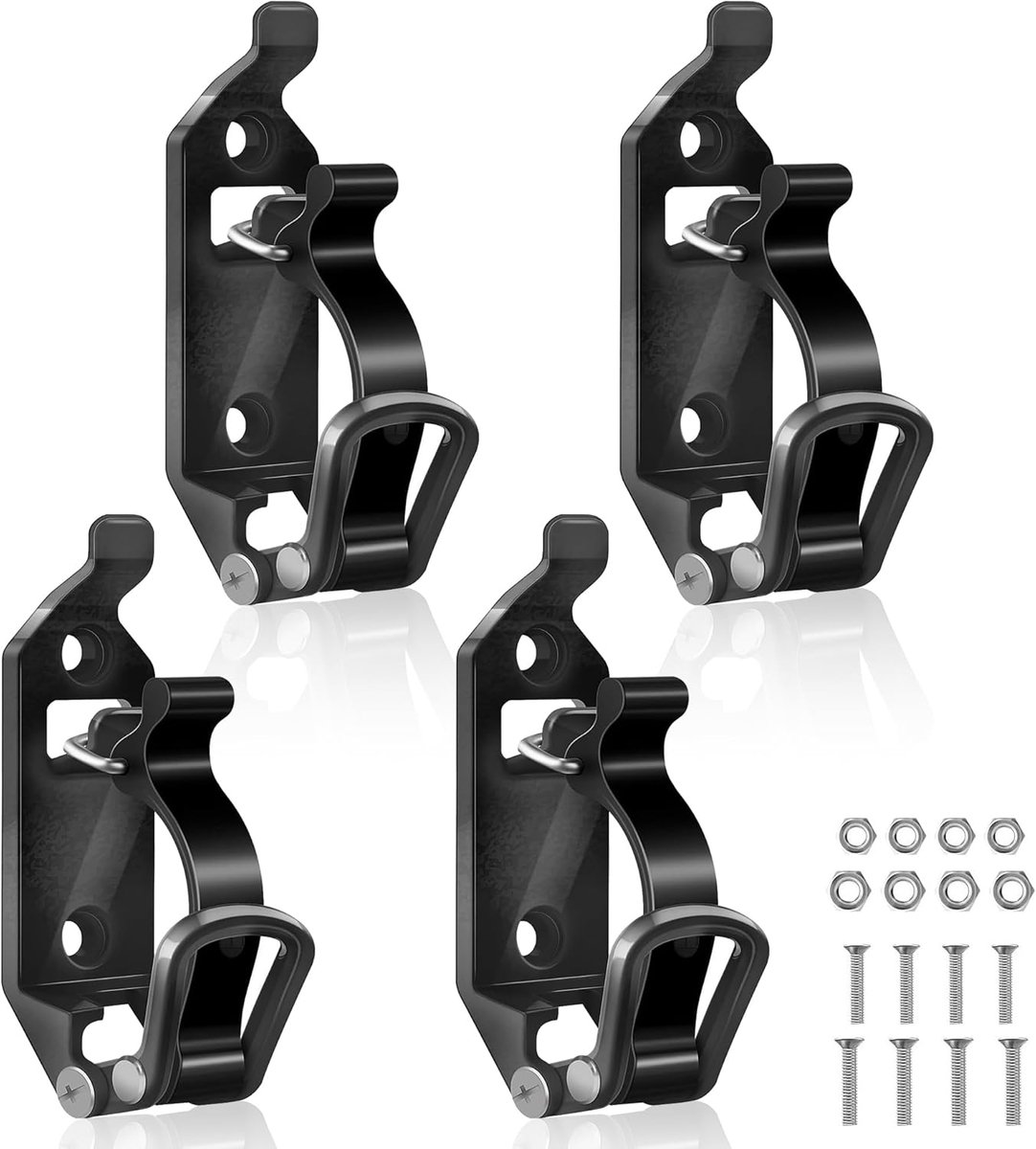 Image of 4 Pcs Roof Rack Shovel Holders - Shovel Holder Truck Accessories met Schroeven en Moeren - Scoop Holder voor Dakkoffer (Zwart)