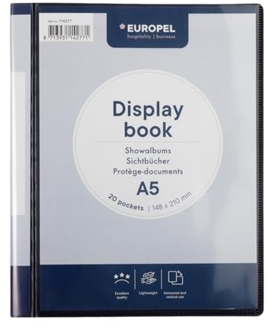 Showmap Rillstab A4 6 kanaals 60-tassen zwart | Presentatieboeken | Presenteren | Kantoor en