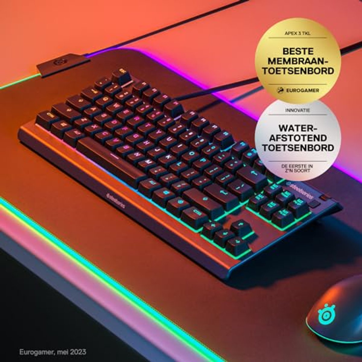 Compacte TKL Gamingtoetsenbord met RGB Verlichting voor E-Sports