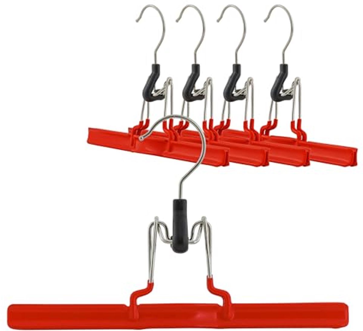 Hangers voor broeken, rokken en shorts, PVC, rood, stijl M/26
