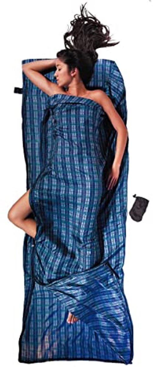 Mummy Slaapzak Reiszak Coupler - Silk groen/blauw