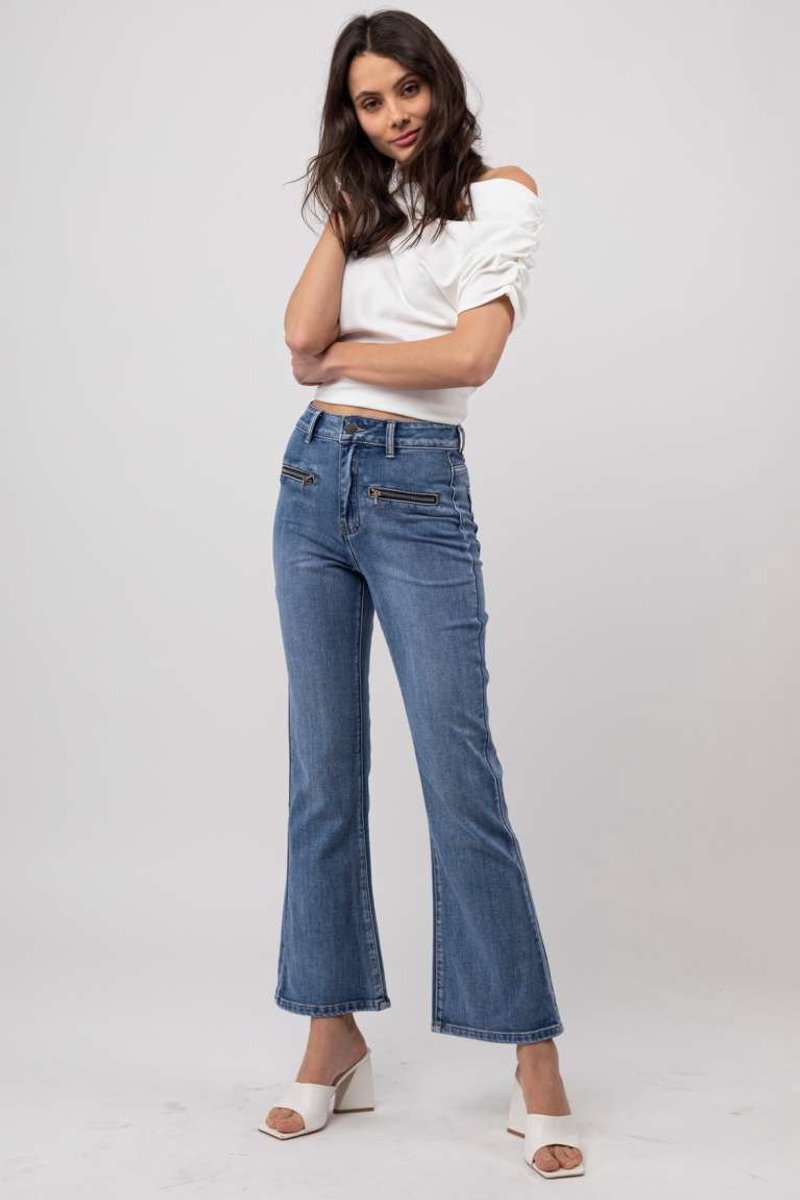 Toxik3 - Flared cropped jeans