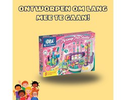 Clementoni Idea Art Message Pen Factory – Maak je eigen pennen met letters, kralen & stickers – Creatieve knutselset voor kinderen – Inclusief Ebook met ideeën – 18211