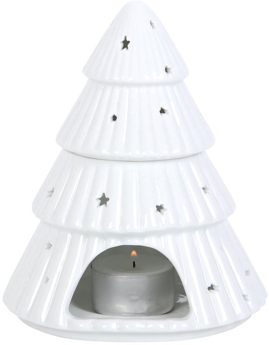 Wax brander kerstboom - wit