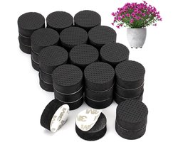 Belle Vous 40 Pak Onzichtbare Plantenpotten Voetjes - Onzichtbare Zwarte Bloempotten Risers - Non-Slip met Sterke Zelfklevende Pads voor Medium en Grote Potten - Pads voor Binnen en Buiten Planten