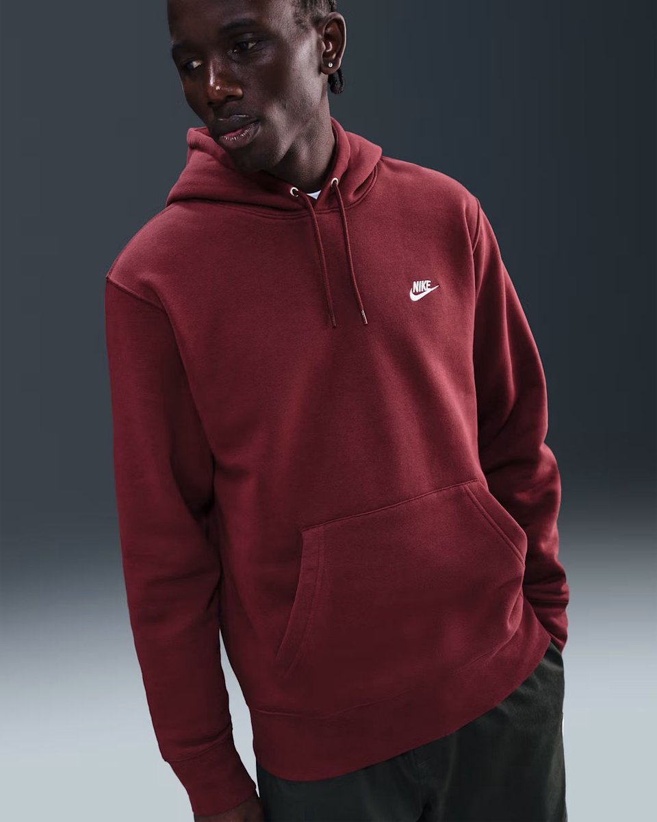 NIKE club men’ pullover fleece hoo Hoodie heren Rood
