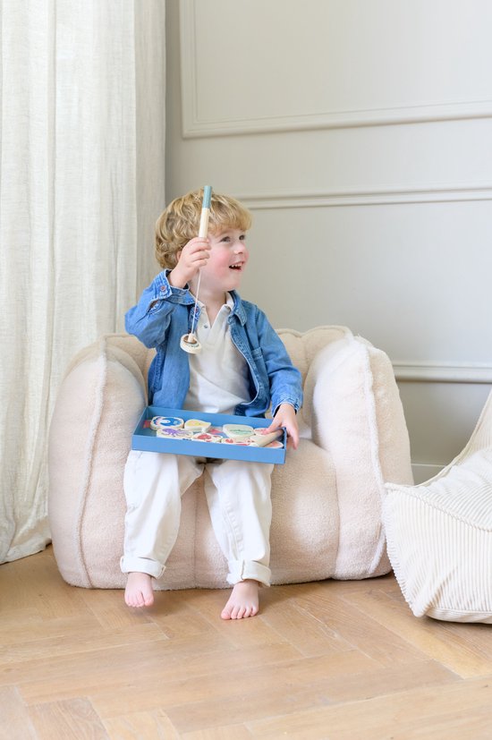 Babiem® Ella - Kinderfauteuil - Tijdloos & Stijlvol Design - Kinderstoel - Kinderzetel - Vanaf 1 Jaar - 75x57x50 cm - Peuterstoeltje - Beige Teddy Stof van Merkloos — afbeelding 5