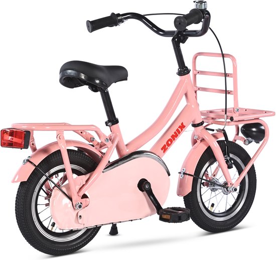 Zonix Meisjesfiets 12 Inch Pastel Roze Kinderfiets Transport Voor Meisjes Van 2 Tm 4 Jaar Geschikt Voor Kledingmaat 90-105 van Zonix — afbeelding 5