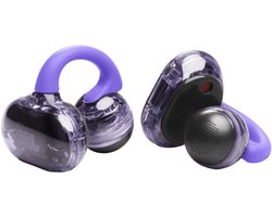 JBL Soundgear Clips - Open ear Oortjes - Oortjes Draadloos - Sport Oordopjes - Bluetooth - Sporten - Hardlopen - 32 uur - Spatwaterdicht - IP54 - Oorclips - Paars