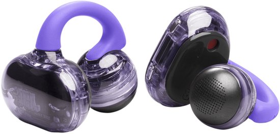 JBL Soundgear Clips - Open ear Oortjes - Oortjes Draadloos - Sport Oordopjes - Bluetooth - Sporten - Hardlopen - 32 uur - Spatwaterdicht - IP54 - Oorclips - Paars