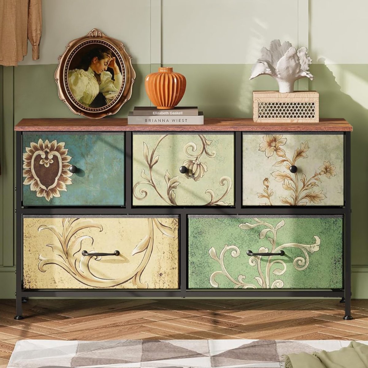 Commode met 5 Lade, Sideboard Lade kast Commode, Smalle ...