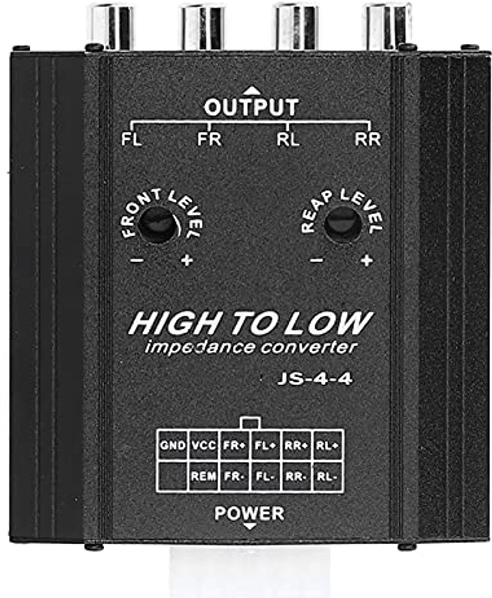 Audio Converter AC-1234 - Impedance Converter - Sterke Sch shielding - Hi-Fi voor Auto