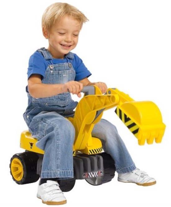 BIG - Power Worker Maxi Graafmachine - Loopauto - Werkvoertuig - 50kg belastbaar - vanaf 3 jaar - Buitenspeelgoed