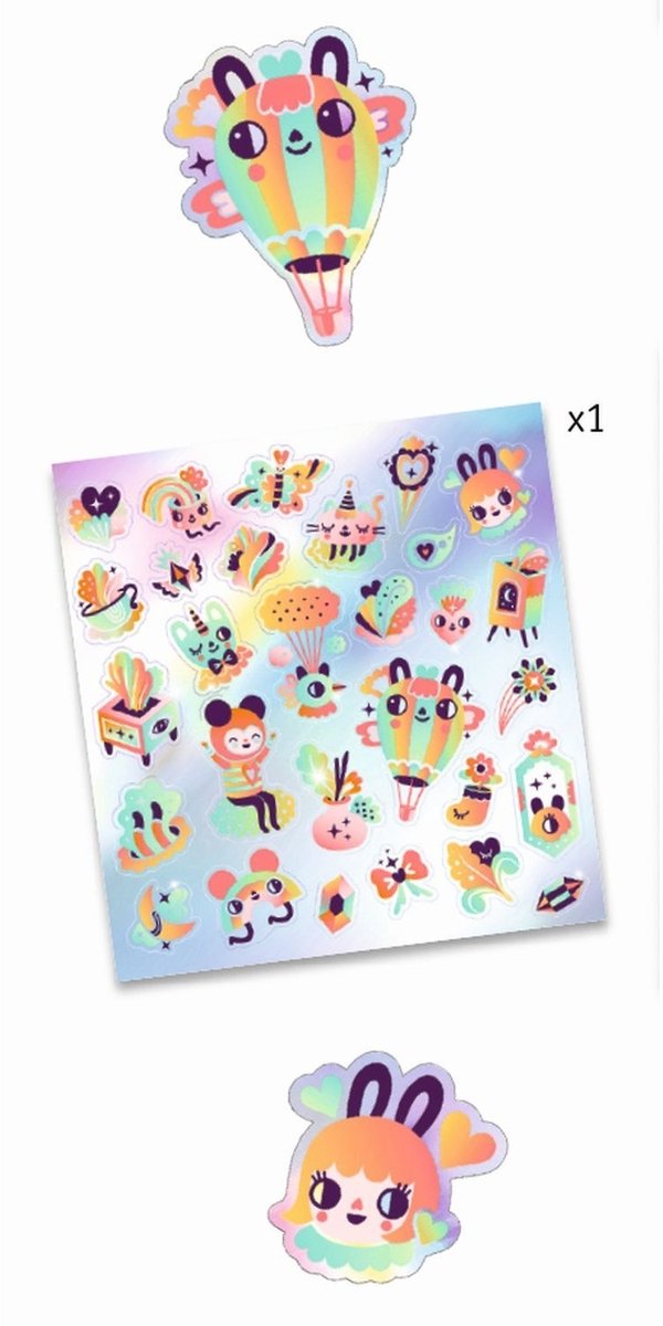 DJECO - Stickers Rainbow 30 stuk(s) - 4 tot 8 jaar
