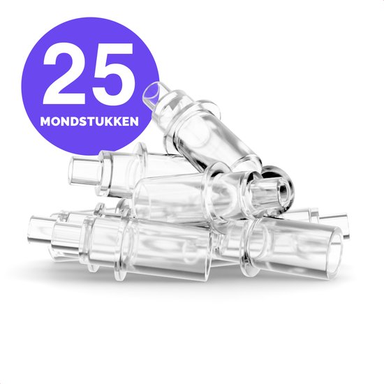 Stapel doorzichtige mondstukken, 25 stuks